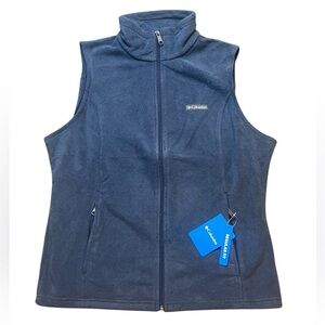 Columbia Sawyer Rapids 2.0 Fleece Vest Women Large Blue Full Zip Outdoor
